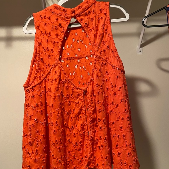 Free people orange tank!! Size small - Picture 2 of 2